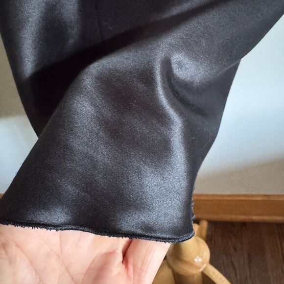 Italian Designer Emporio Armani Silk Blend Black Skirt | EU 44 US 8/Medium - Picture 6 of 12